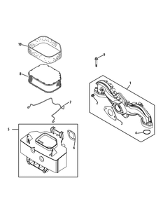 Kohler Sv720-3044 Air Intake And Filtration Diagram and Parts List for Z-FORCE54 (17BF3AGX-17BF3AGX010)(2011 & Before) Cub Cadet Lawn Tractor